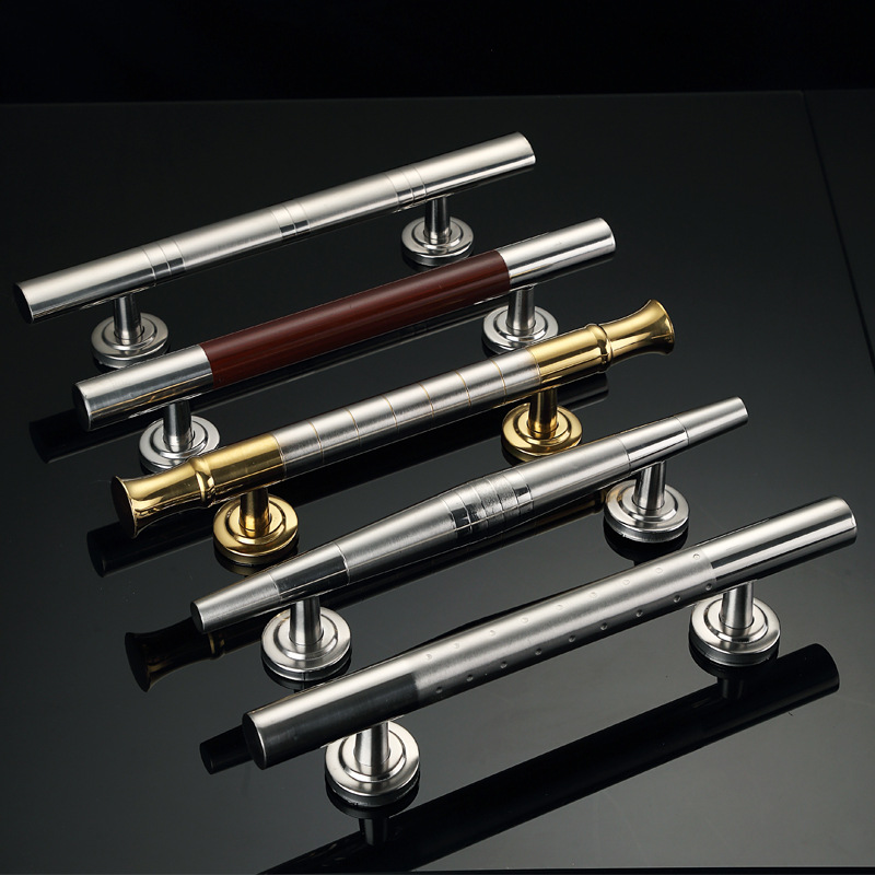 Factory direct stainless steel wooden door handle open iron door handle door Double open old-fashioned handle can be set thick