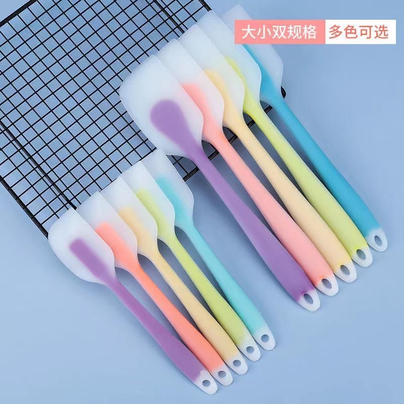 Прозрачный цветной скребок, интегрированный прозрачный силикон, устойчивый к высоким температурам, инструмент для выпечки