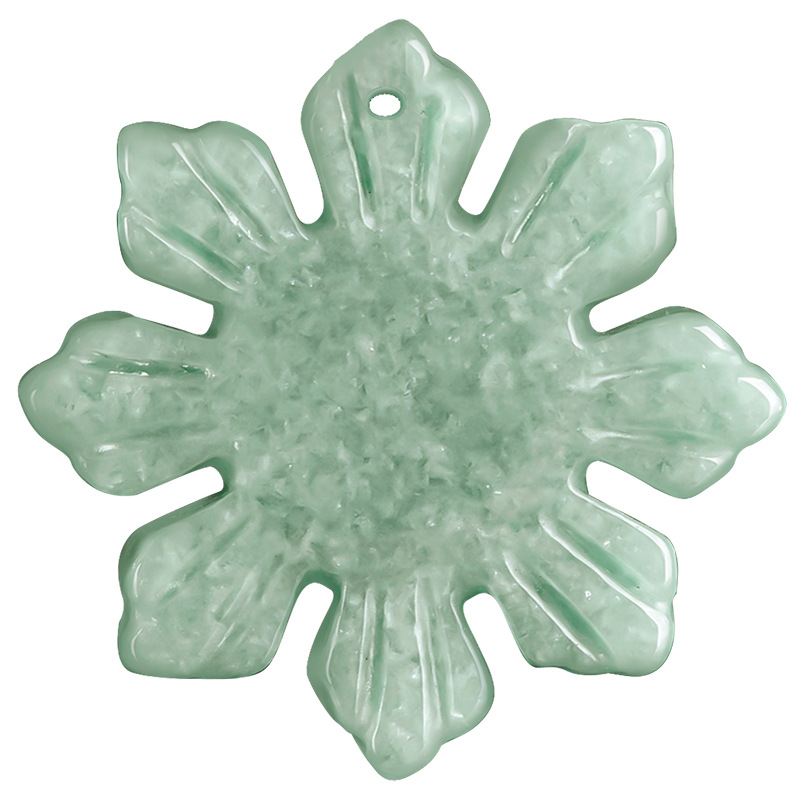 Natural Burma A Jade Sunflower Pendant Buckle Bean Jade Pendant Women's Jade Pendant Jade Wholesale