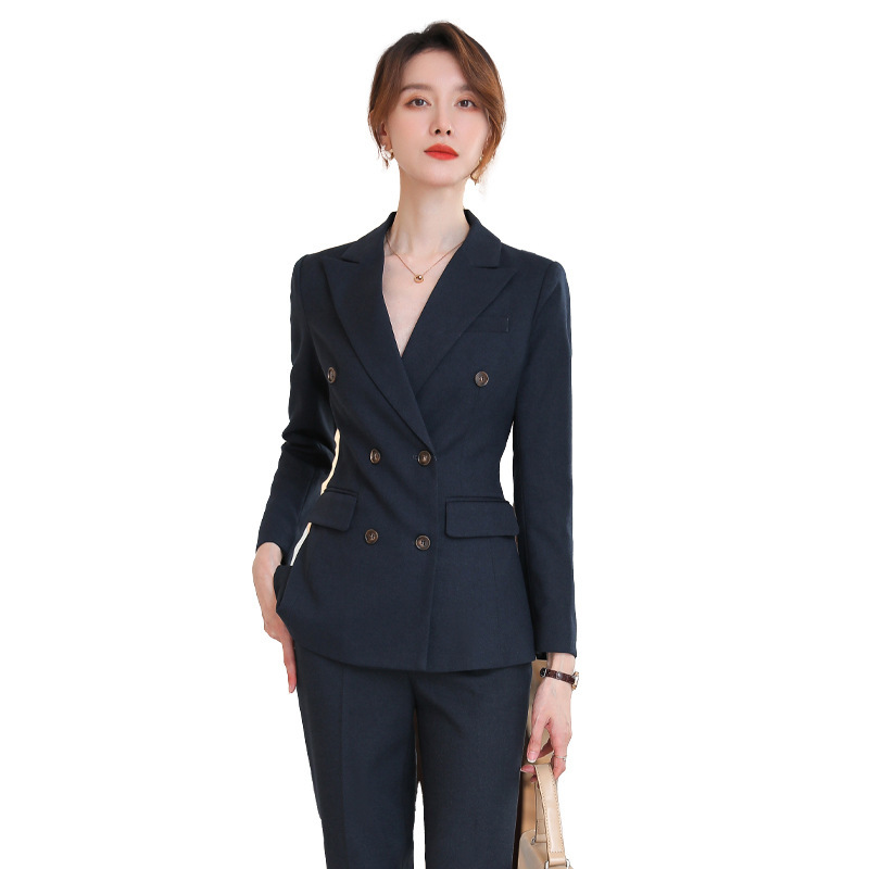 2025 Business Wear Women's Korean-style Pants Two-piece Work Clothes Jewelry Store Real Estate Uniform