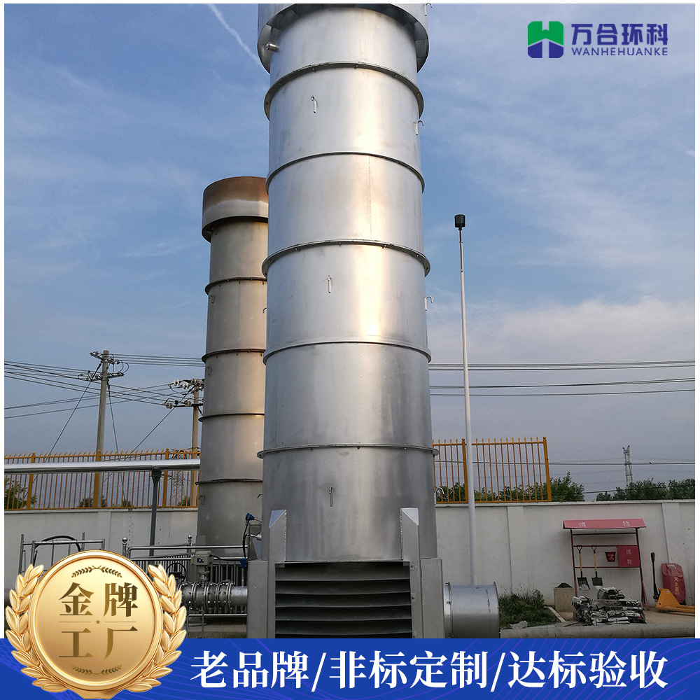 Kitchen waste power generation project 2000 cubic internal combustion biogas torch internal combustion stainless steel torch customization