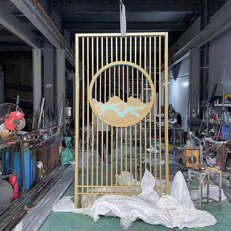 Yunfu Screen Factory Designs New Chinese-Style Modern Minimalist Living Room, Hotel, Villa Entrance Foyer Partition Background Wall