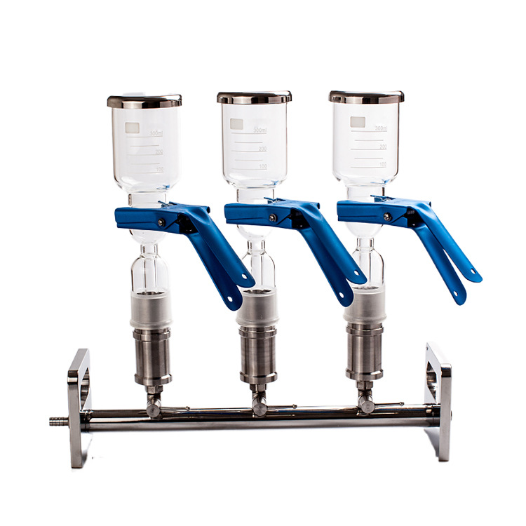 Laboratory multiple glass 316 stainless steel solvent filter continuous vacuum suction filter suction device