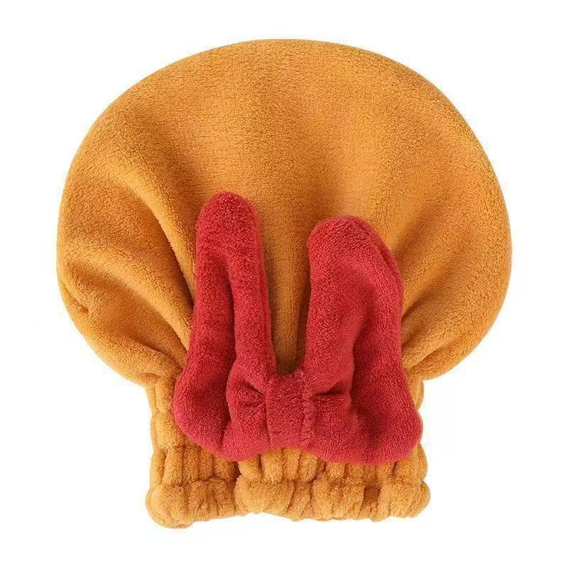 New Style Bow Dry Hair Cap Water Absorbent Quick-drying Cute Bow Princess Cap Thickened Baotou Dry Hair Towel Shower Cap