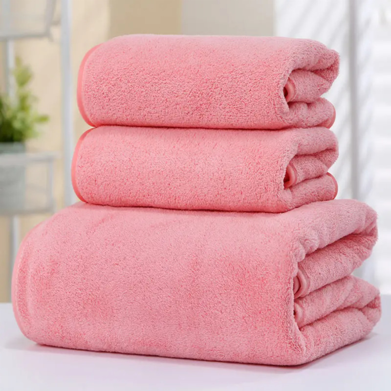 Coral Fleece Towel Bath Towel Thickened Water Absorbent Bath Towel for Men and Women Adult Couple Bath Towel Student Household Soft Quick-drying