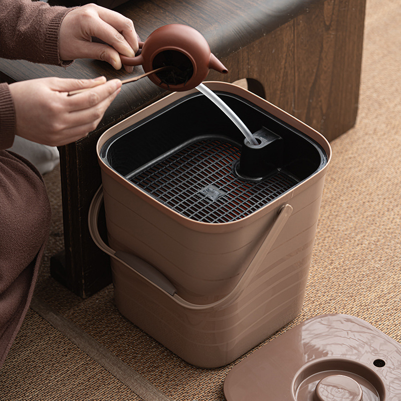Tea bucket waste bucket tea residue bucket kung fu tea set accessories tea table separation filter tea funnel tea ceremony water receiving trash can