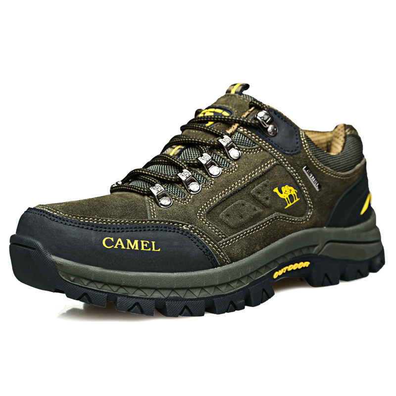 Camel Men's Shoes Hiking Shoes Outdoor Shoes Men's Waterproof Non-slip Wear-resistant Hiking Sports Shoes Casual Travel Shoes Dad Shoes