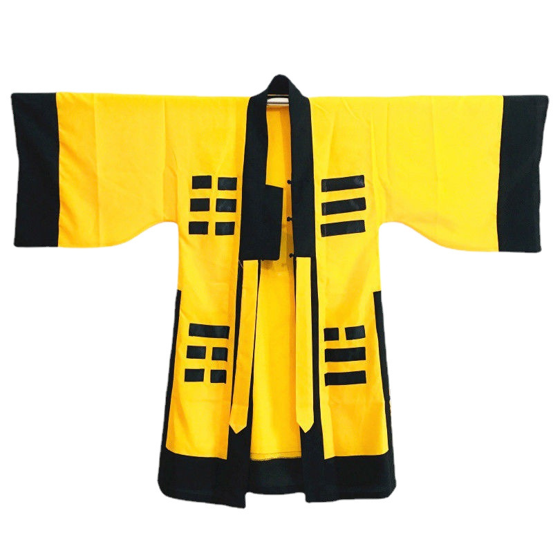 Taoist Clothing, Taoist Robe, Long Robe Set, Halloween Costume, Ancient Martial Arts Clothing, Taoist Attire, Tai Chi, Bagua, Sutra Clothing, Yellow
