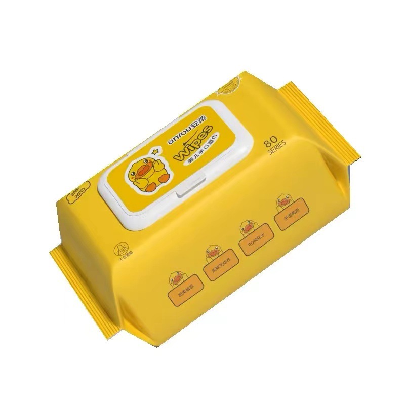 Baby Wipes Thickened Baby Hand Mouth Baby Special Children with Lid Big Bag Wet Tissue Big Bag Affordable