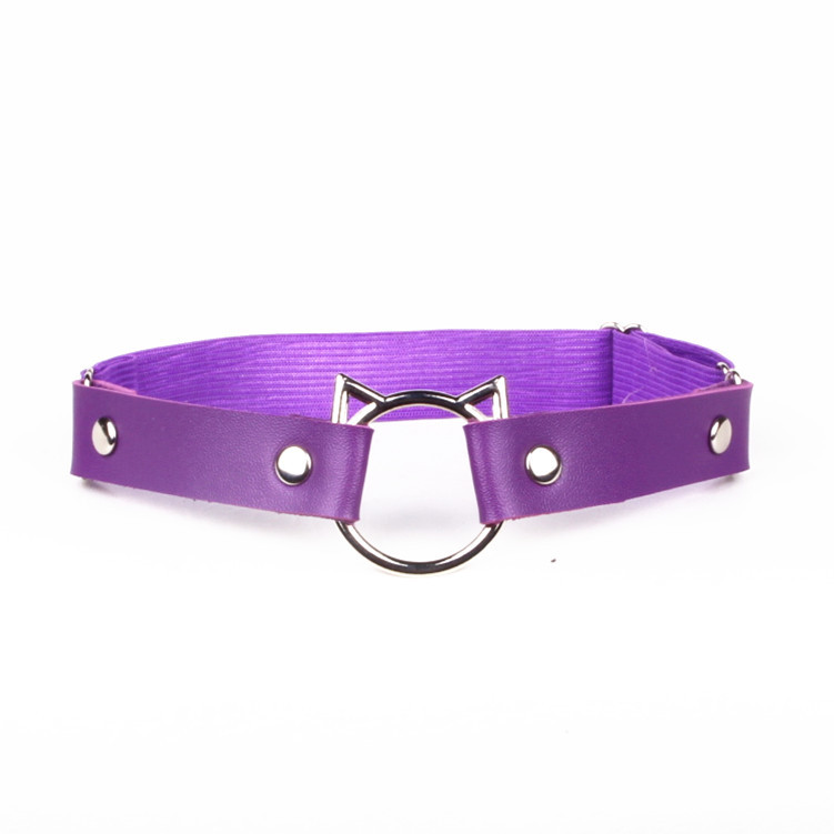 European and American Punk Sexy Fashion Cat Head Pu Leather Leg Ring Jewelry Street Trendy Performance Anklet Garter Accessories