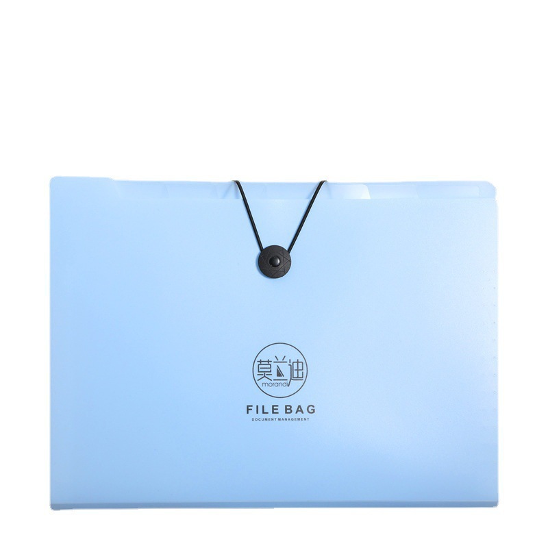 Morandi organ bag a4 large capacity test paper bill storage bag multi-layer PP transparent office classification folder