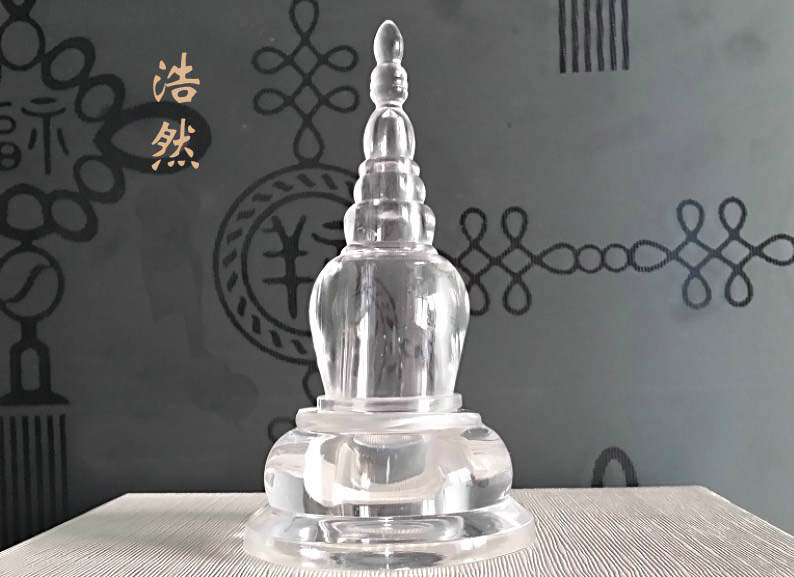 Small stupa stupa empty stupa plastic Thai gau acrylic crystal low price circulation transparent box Tower