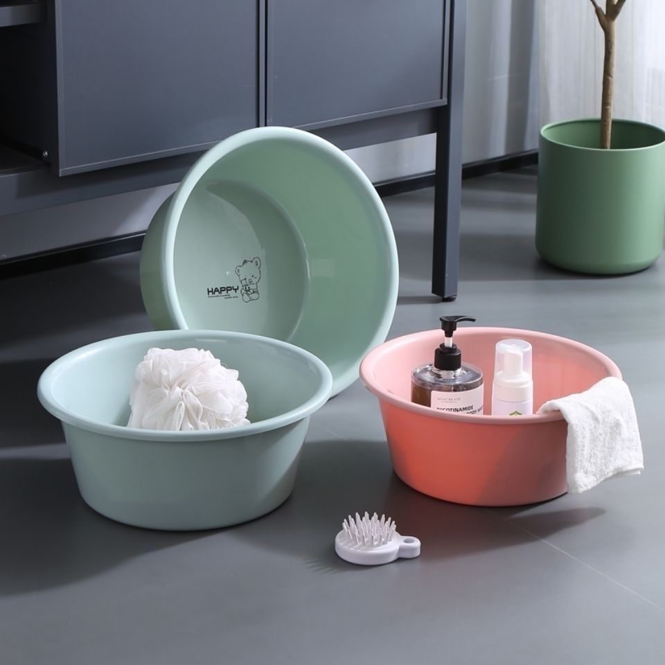 Factory wholesale basin thickened plastic basin household basin wash basin foot basin plastic basin advertising gift logo