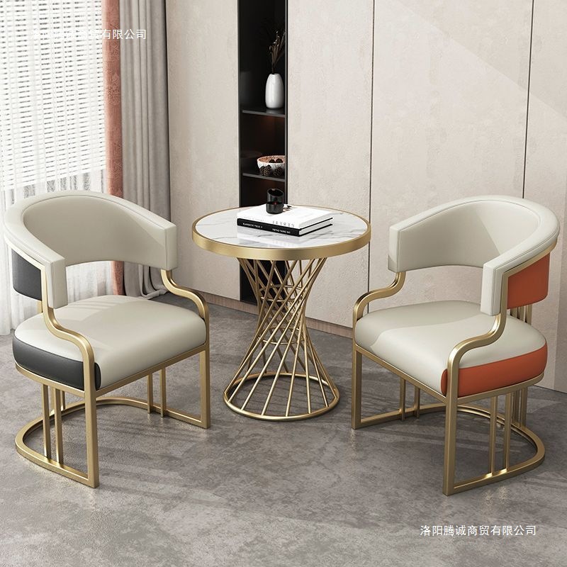 Легкий роскошный стол и кресло для балкона, интернет-кресло для черного чая, маленькая квартира, стол для чтения, креативный переговорный стол