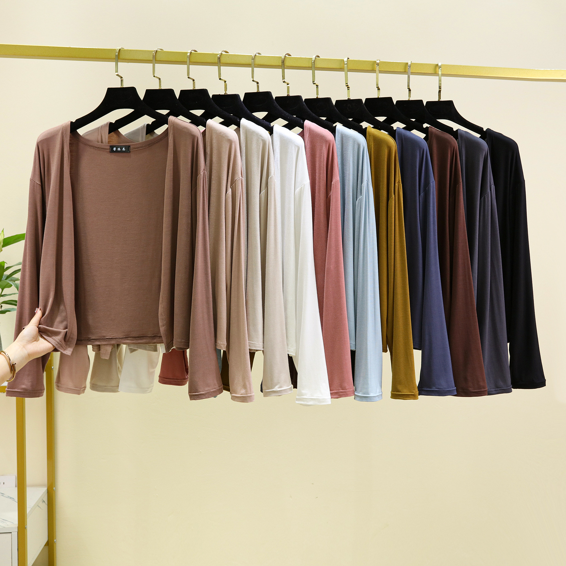 Модальный кардиган с длинными рукавами для женщин, летняя тонкая верхняя одежда, свободная