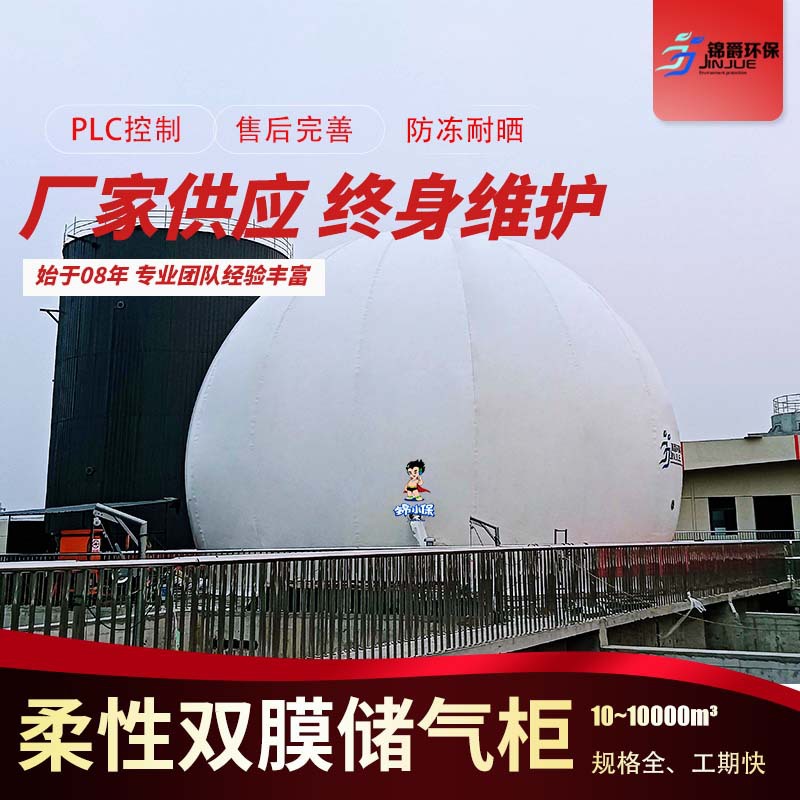 10~5000 Square Double Membrane Gas Reservoir Breeding Pig Farm Biogas Cabinet Sewage Treatment Plant Double Membrane Gas Tank
