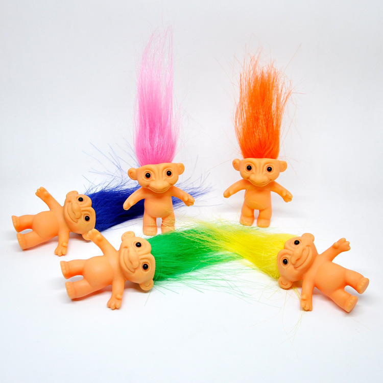 New Indian kid Ugly Baby vinyl doll retro giant model doll 80 s 6cm high long hair doll