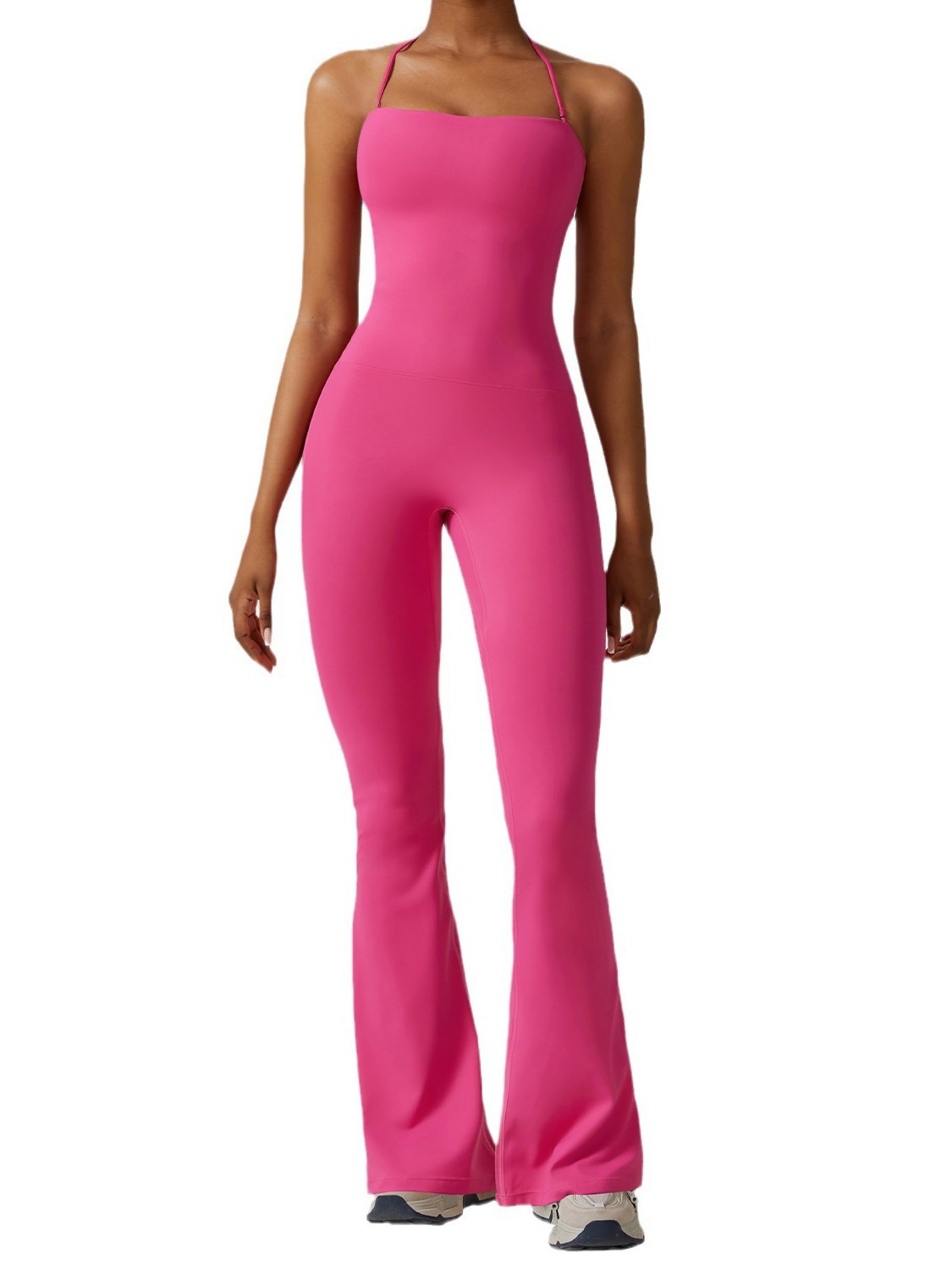 Naked seamless quick-drying yoga jumpsuit slimming belly-tightening sports back-fitting elastic tight-fitting fitness suit