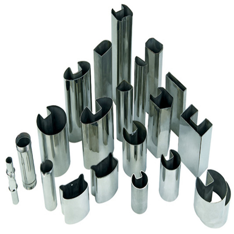 Round tube 201 square tube stainless steel special-shaped tube 304 stainless steel Groove Tube 316 stainless steel stair hand guard tube