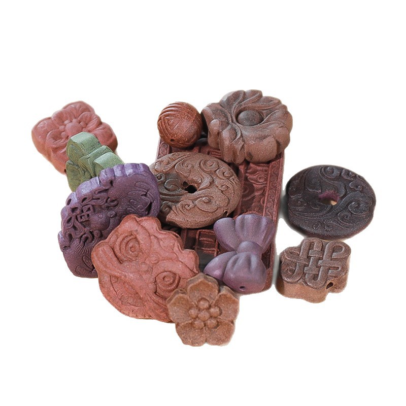 Traditional Handmade DIY Plum Blossom Peace Buckle with Beads for Car Hanging Ornaments, Natural Fragrance Materials Available for Wholesale