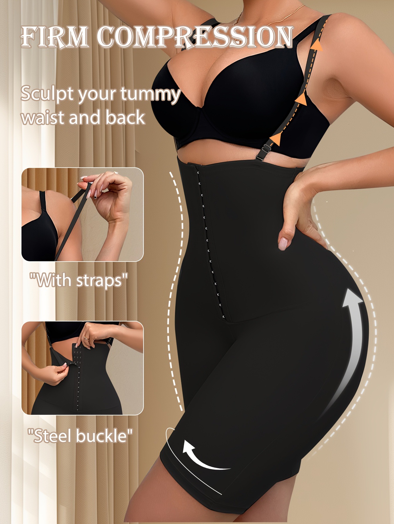 1Pc High-Waist Tummy Control Yoga & Fitness Shorts for