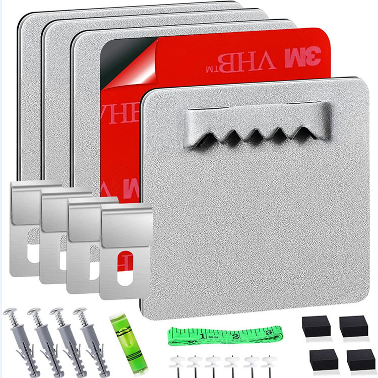 Factory Direct Mirror Frame Glass Bracket Acrylic Photo Frame Bracket Bath Hook Punch-Free Square Hook Small Pop