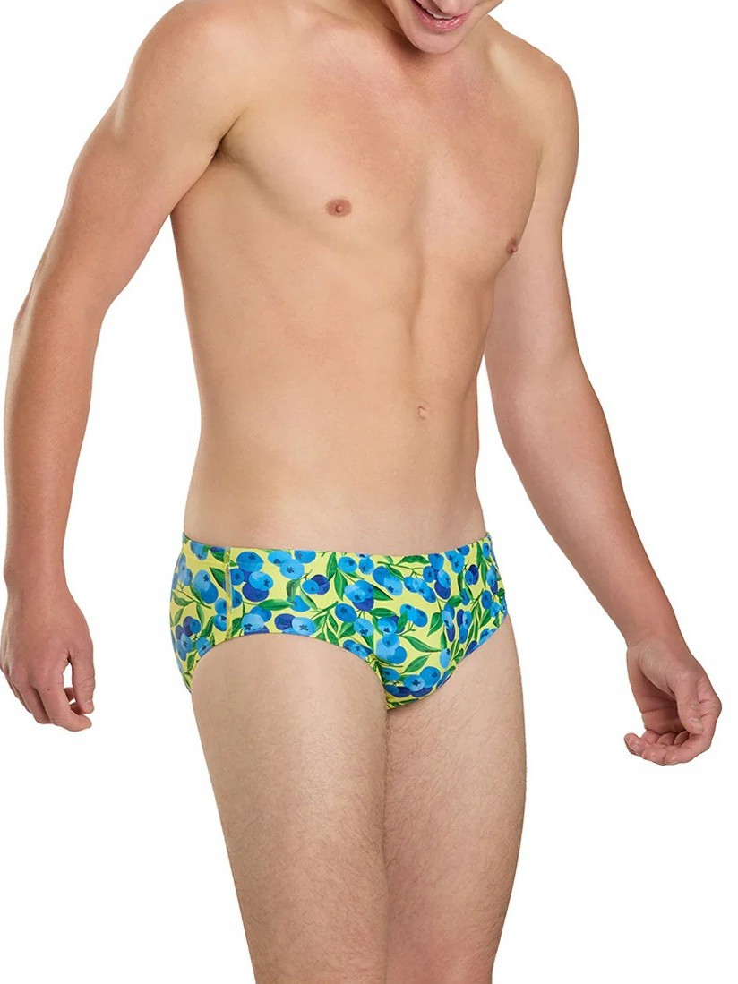 Customized Men's Competitive Swim Briefs with Digital Printing, Sporty Style, Quick-Drying, Dropshipping Available