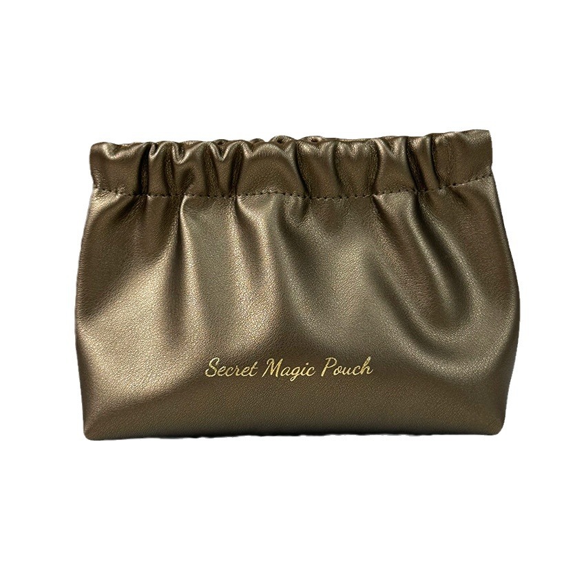 Factory New Portable Cosmetic Bag Automatic Close Lipstick Data Cable Storage Bag Large Capacity Waterproof PU Wash Bag