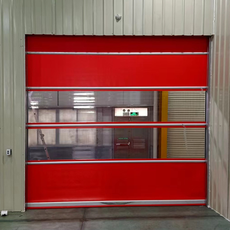 Industrial Equipment Protection Linkage Agv Robot Welding Anti-Arc Light Stainless Steel Pvc Automatic Fast Door Rolling Shutter Door