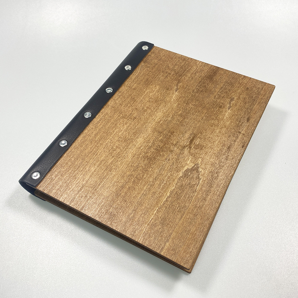 2026 New Wooden M5 Loose-Leaf Notebook with Retro Literary Design, Refillable Planner, Business Office Creative Gift