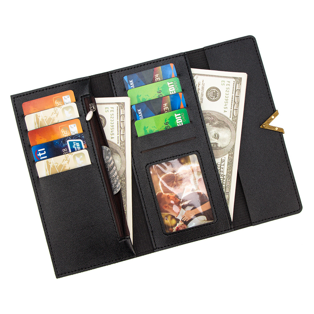 Korean Style Women's Wallet Long Style Wholesale New Export Clutch Bag Pure Color Simple Zipper Student Multi-Card Slot