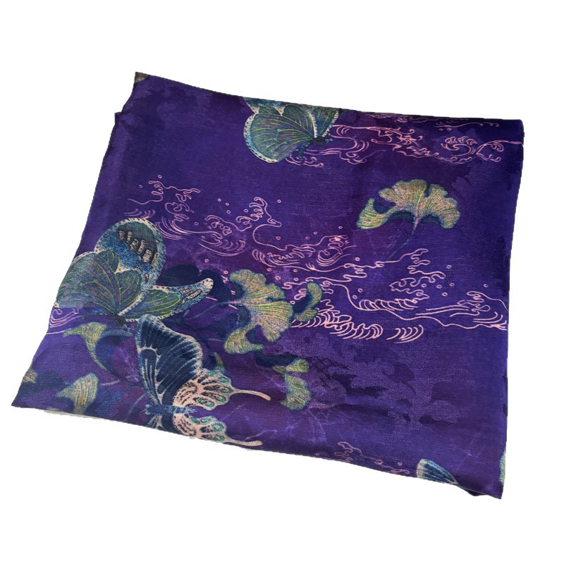 Caiyun Moth High Precision Xiangyun Yarn Fabric over Dioscorea Human Silk High-end Cheongsam Clothing Fabric dress Guofeng