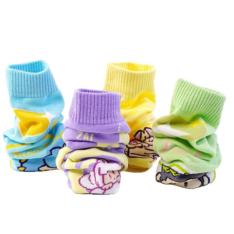 Beifa Feirenzai Co-Branded Series Cultural and Creative Cartoon Socks Mid-Calf Socks Original Nezha Women's Socks Spring and Autumn Thin Socks