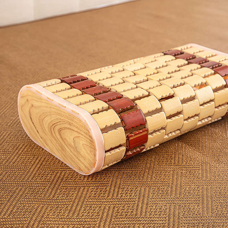 Summer double-sided bamboo mat pillow large sweat steaming room hollow bamboo pillow adult student single neck care pillow