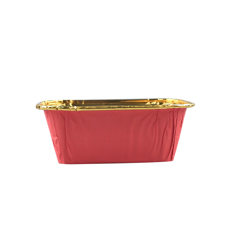 Wholesale Rectangular Aluminum Foil Tin Paper Cup Oven Baking Cup Cake Cup Cheese Sweet Potato Baked Box Baked Durian Box Factory
