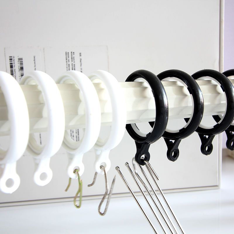 Curtain Ring Hanging Ring Accessories Plastic Hook Ring Curtain Buckle Roman Rod Ring Thickened Silent Round Hanging Ring