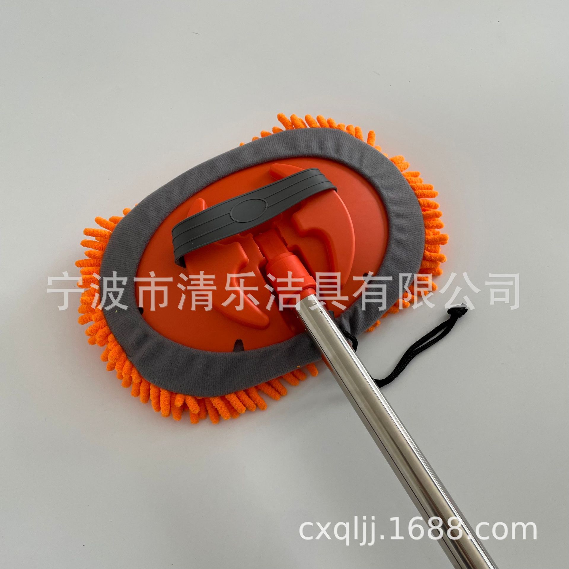 Amazon four-section stainless steel mop Rod chenille car cleaning brush car wash mop window scraper