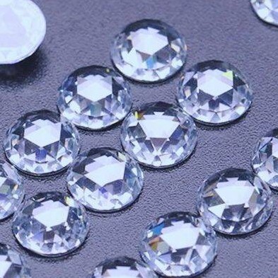 Круглый плоский дно роза-огранка материал Guaitai 5A огранка цирконий кубический камень