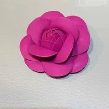 Handmade Leather Camellia Artificial Corsage DIY Bag Accessories 6.5cm Small Fragrance Ins Multi-Color Leather Flower Accessories