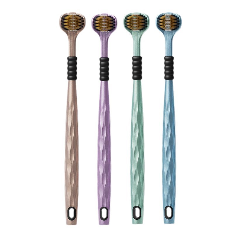 Toothbrush 360-degree three-sided toothbrush all-round wrapped soft bristle interdental brush without dead angle toothbrush for children and adults