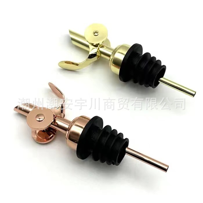 Cross-border stainless steel automatic opening and closing cap oil nozzle stopper olive oil stopper kitchen cocktail pourer wholesale