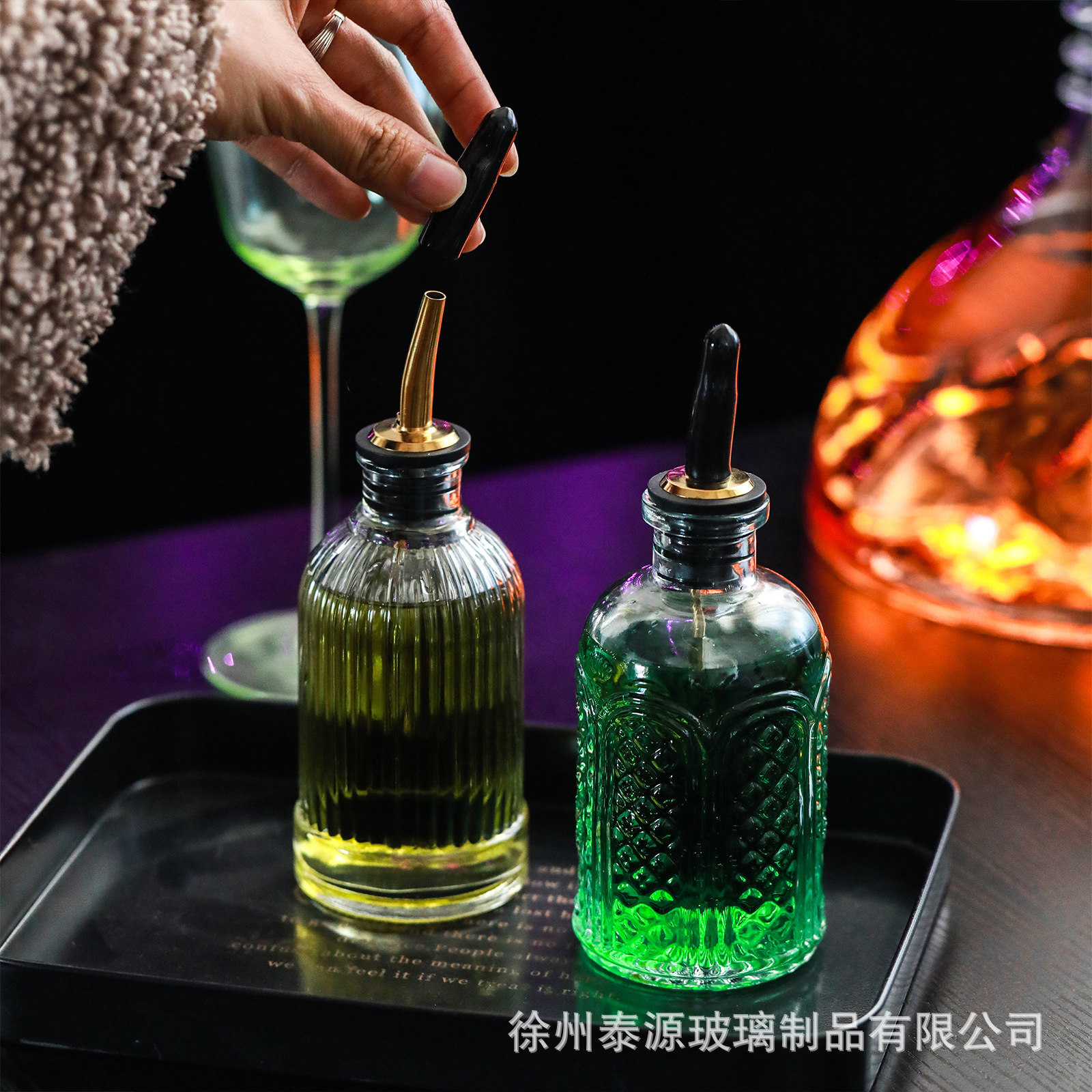 150ml clear glass bottle small size embossed wine bottle red wine olive oil sub-container empty bottle in stock wholesale