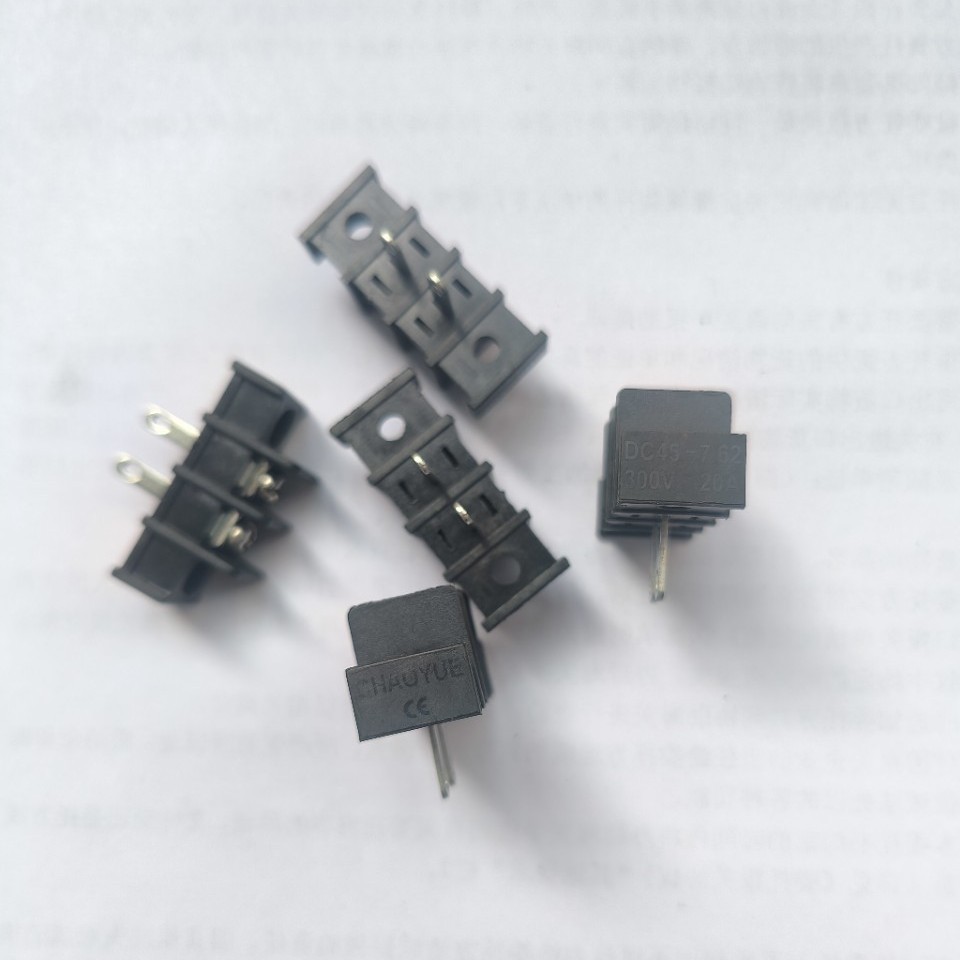 Manufacturer Produces Power Switch Us Standard Fence Terminal Block Dc45Hm-7.62 with Hole Fixed