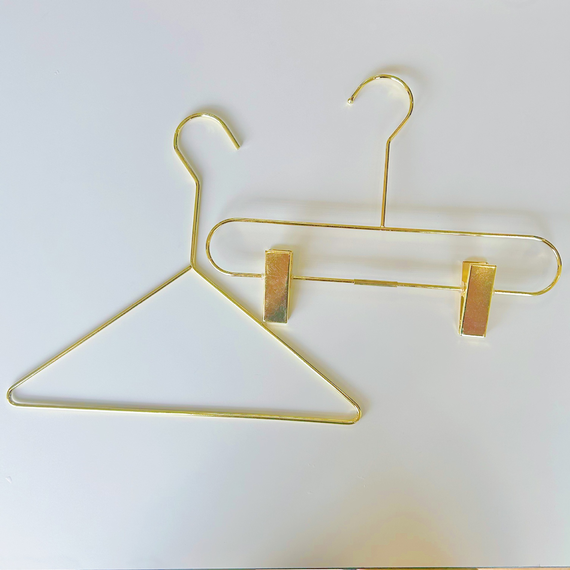 New Long Hook Pants Rack Triangle Hanger Same Style Pants Clip Clothing Store Display Golden Pants Clip Clip Clip Children's Pants Clip