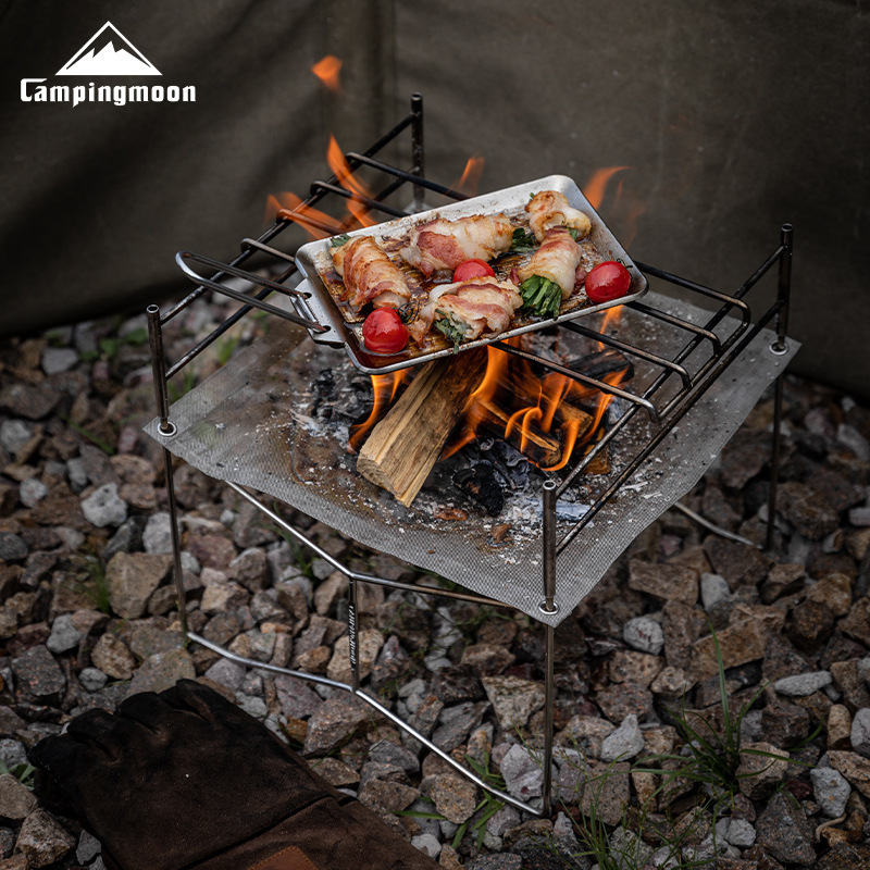 SOLO-202 small size Outdoor Camping Stainless Steel Suole Foldable Lightweight Portable Grill Burning Table