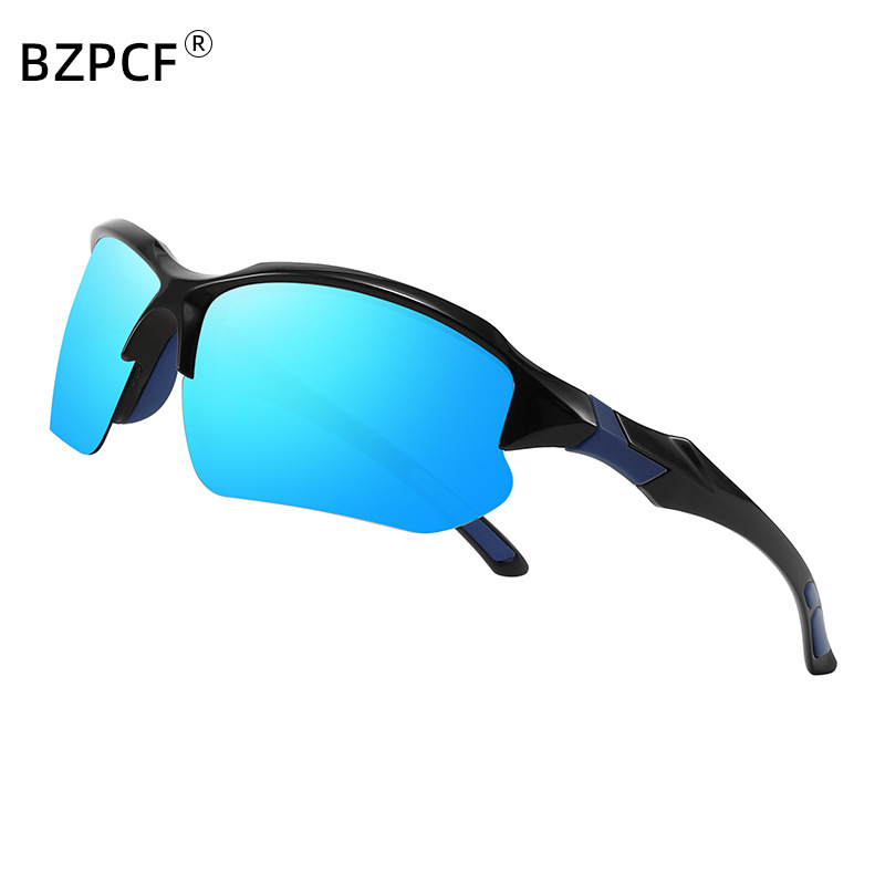 Cross-border New European and American Sports Half-frame Polarized Sunglasses Men's Riding Running Sunglasses Lightweight Eye Glasses