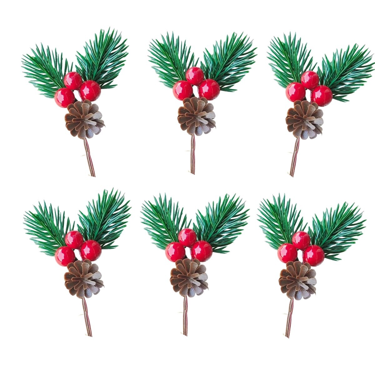 Christmas decorations pine needles red pine cone pendant DIY accessories creative packaging gift box accessories cross-border supply