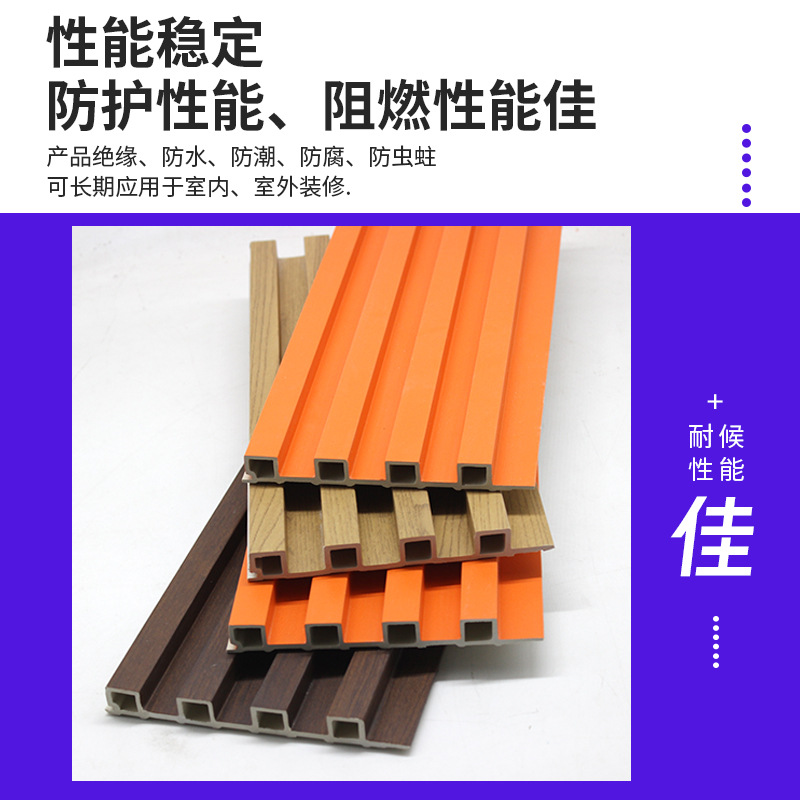 Undertaking foreign trade WPC grid wall panel bamboo fiber grid panel TV background wall ceiling wall panel