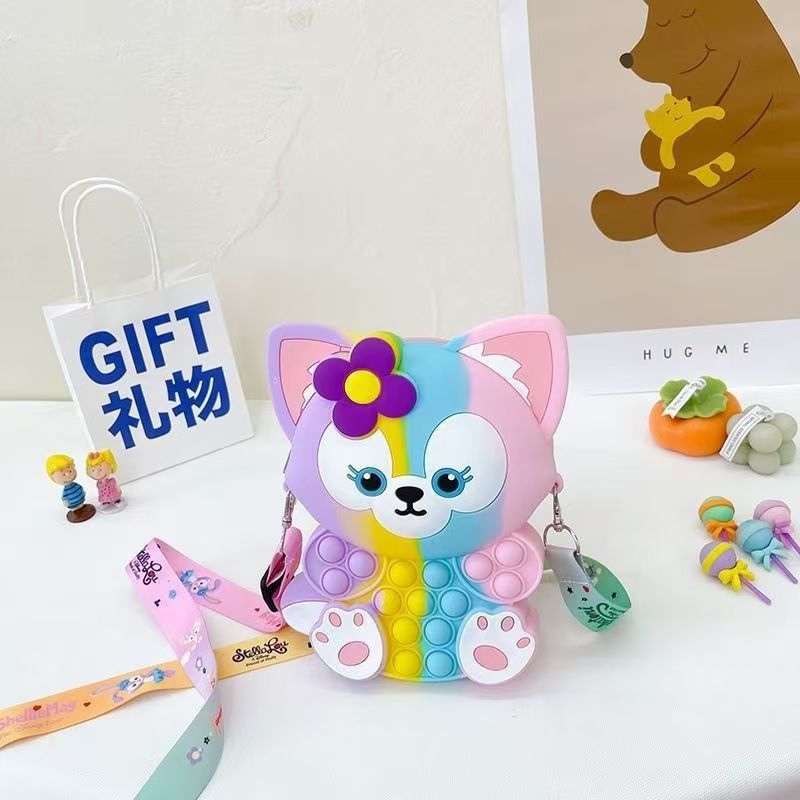Cross-border Children's Bag Silicone Coin Purse Kulomi Cute Girl Crossbody Mobile Phone Bag Earphone Bag Storage Wallet