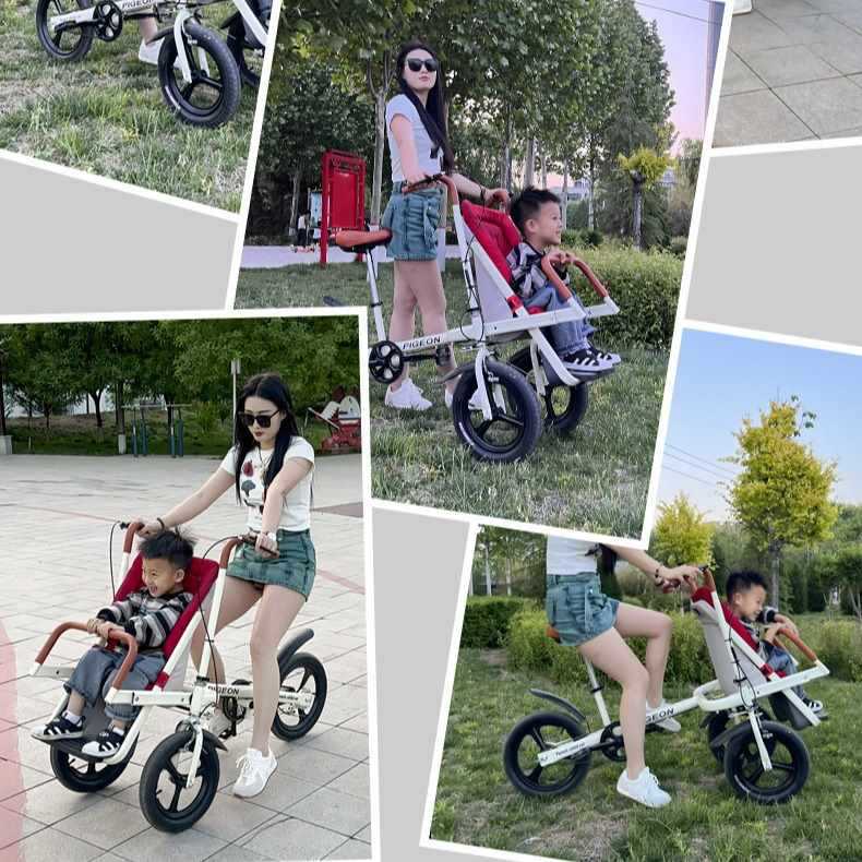 ✅ New Bicycle with Child Bicycle Family Car 20inch Front Baby Seat Mother and Baby Car Three-Wheel Stroller